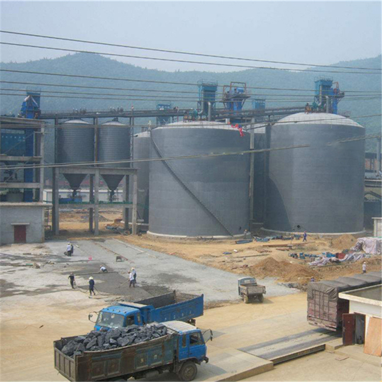 博尔塔拉水泥钢板仓2座3000吨青岛项目进入施工